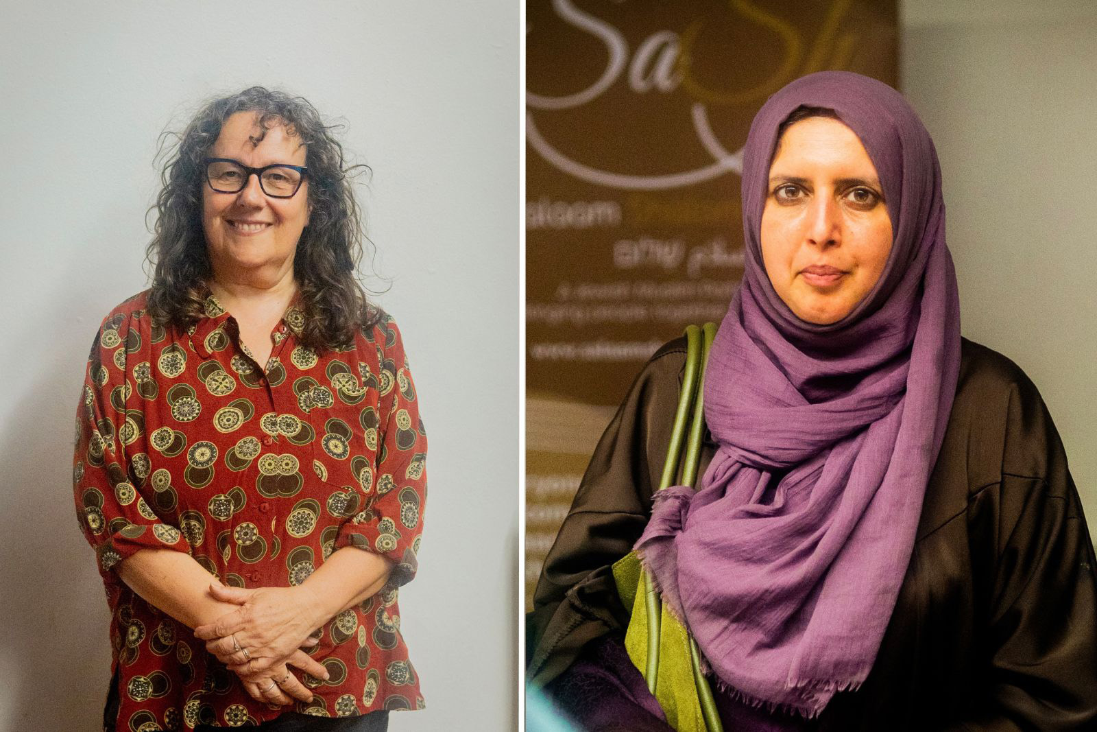 Salaam Shalom co-chair Karen Worth (left) and volunteer cook Zainab Asghar.