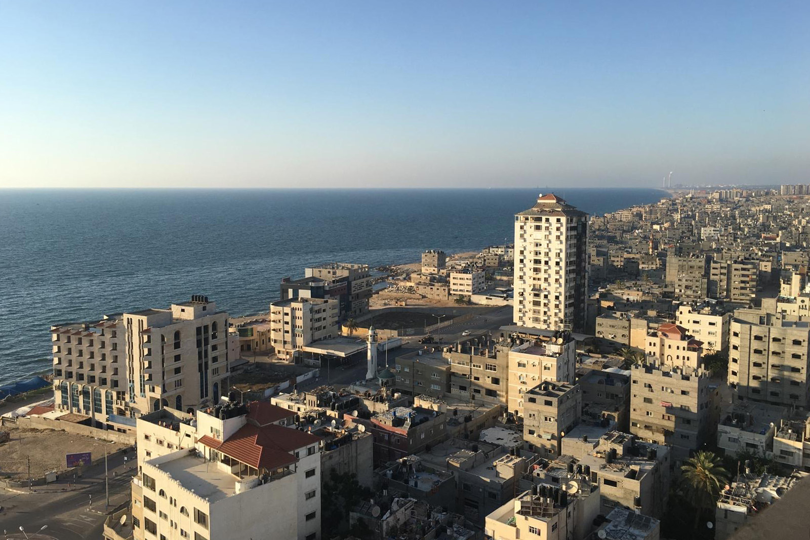 A view of Gaza City, looking out to sea, in 2018. 