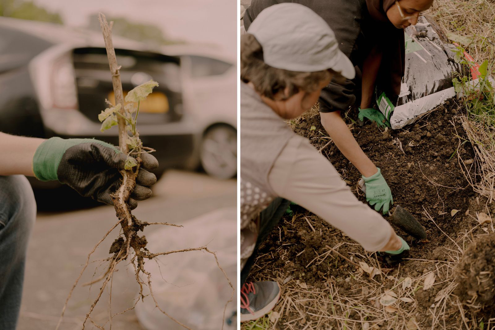 Sustainably Muslim volunteers helping out. 