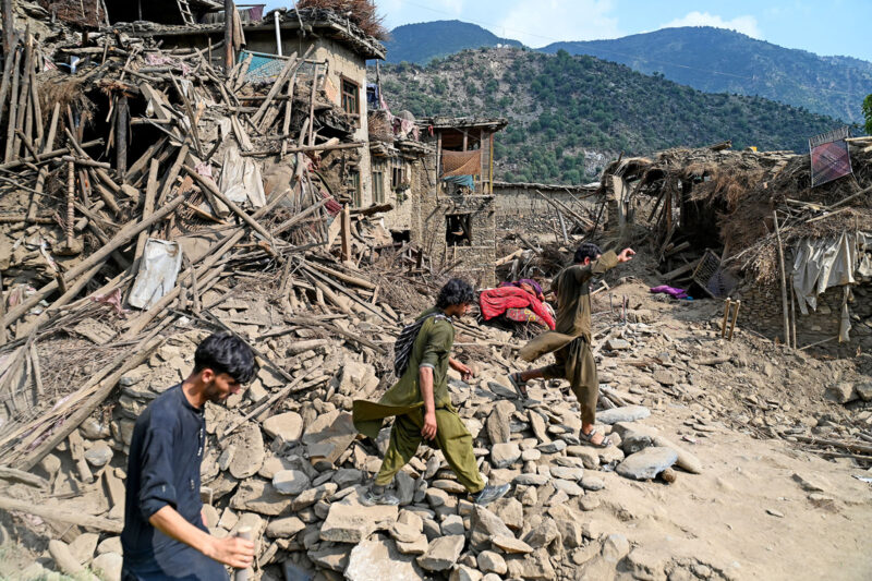 The aftermath of the earthquake that hit eastern Afghanistan on 31 August in a village in Kunar province.