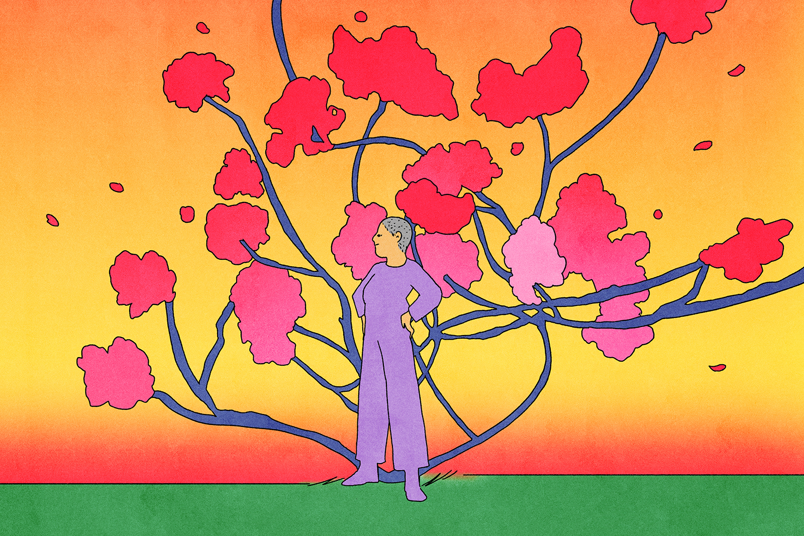 illustration for Family Trees article by Mona Eltahawy