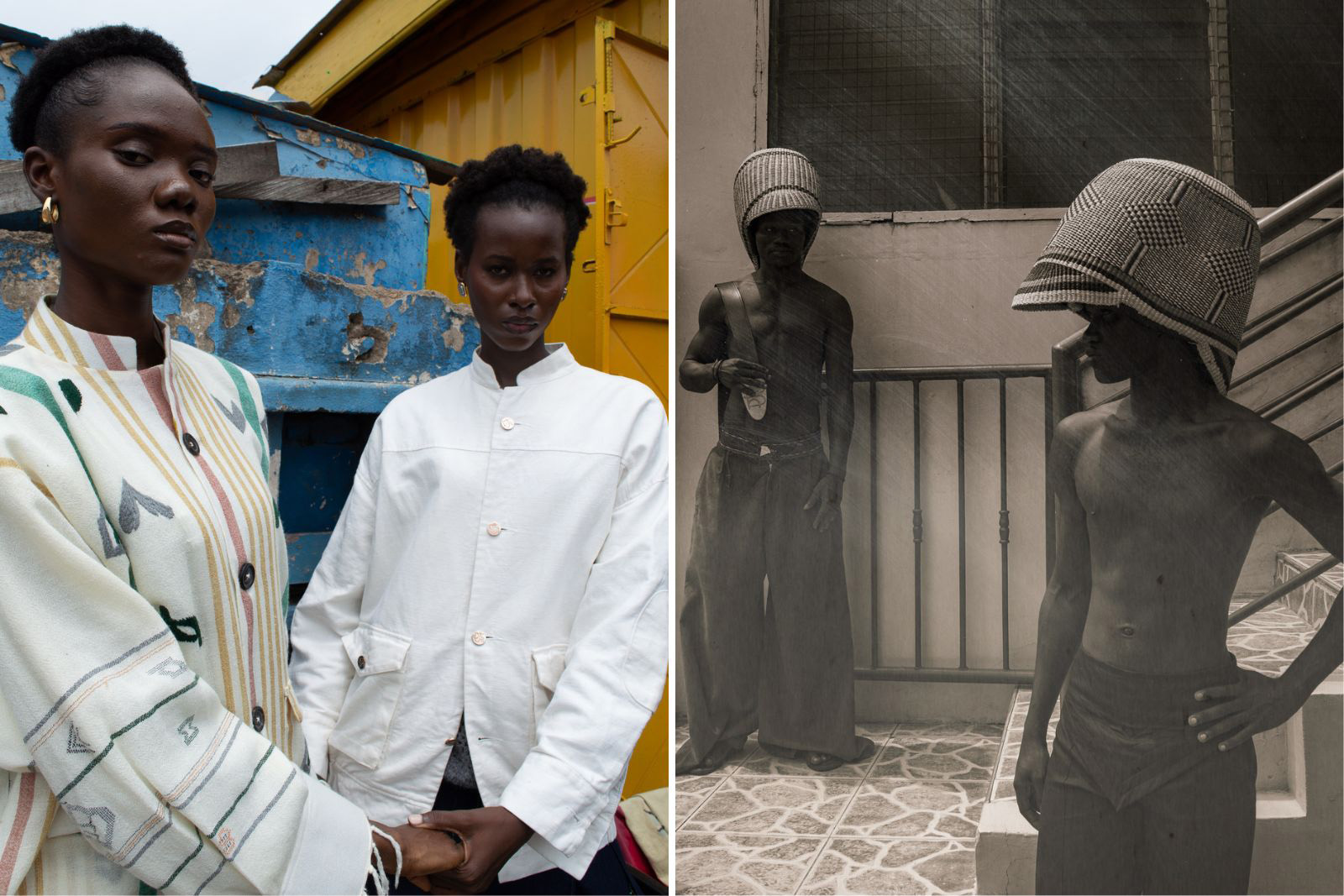 Images of Accra, I see you, by DIJÁGO, a recreation of the fashion brand's second collection Ek Sien Jou.
