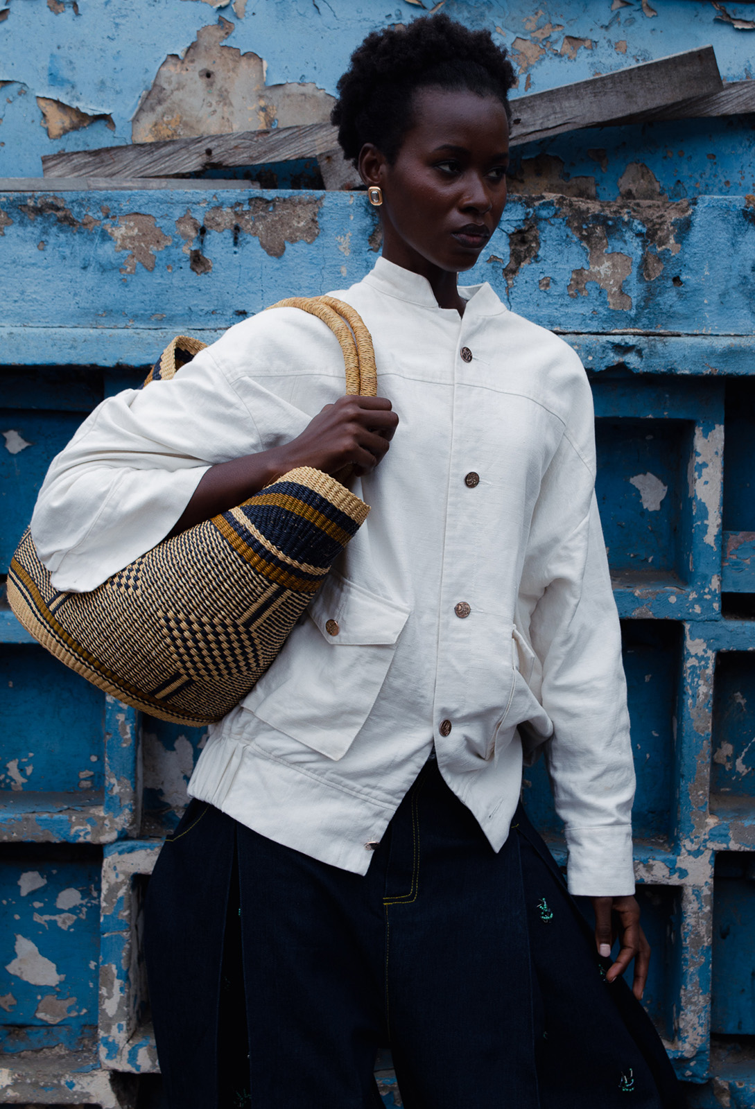 Images from Accra, I see you, by DIJÁGO, a recreation of the fashion brand's second collection Ek Sien Jou.