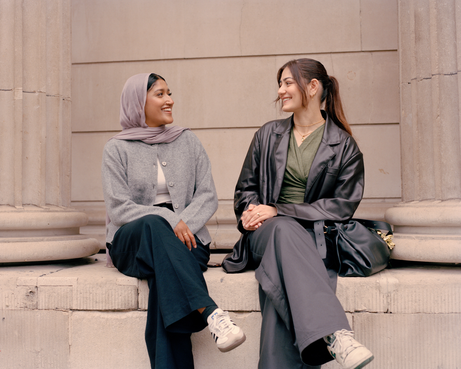 Muslim Finance Girlies Mashrufa Miah (left) and Hina Awan. 