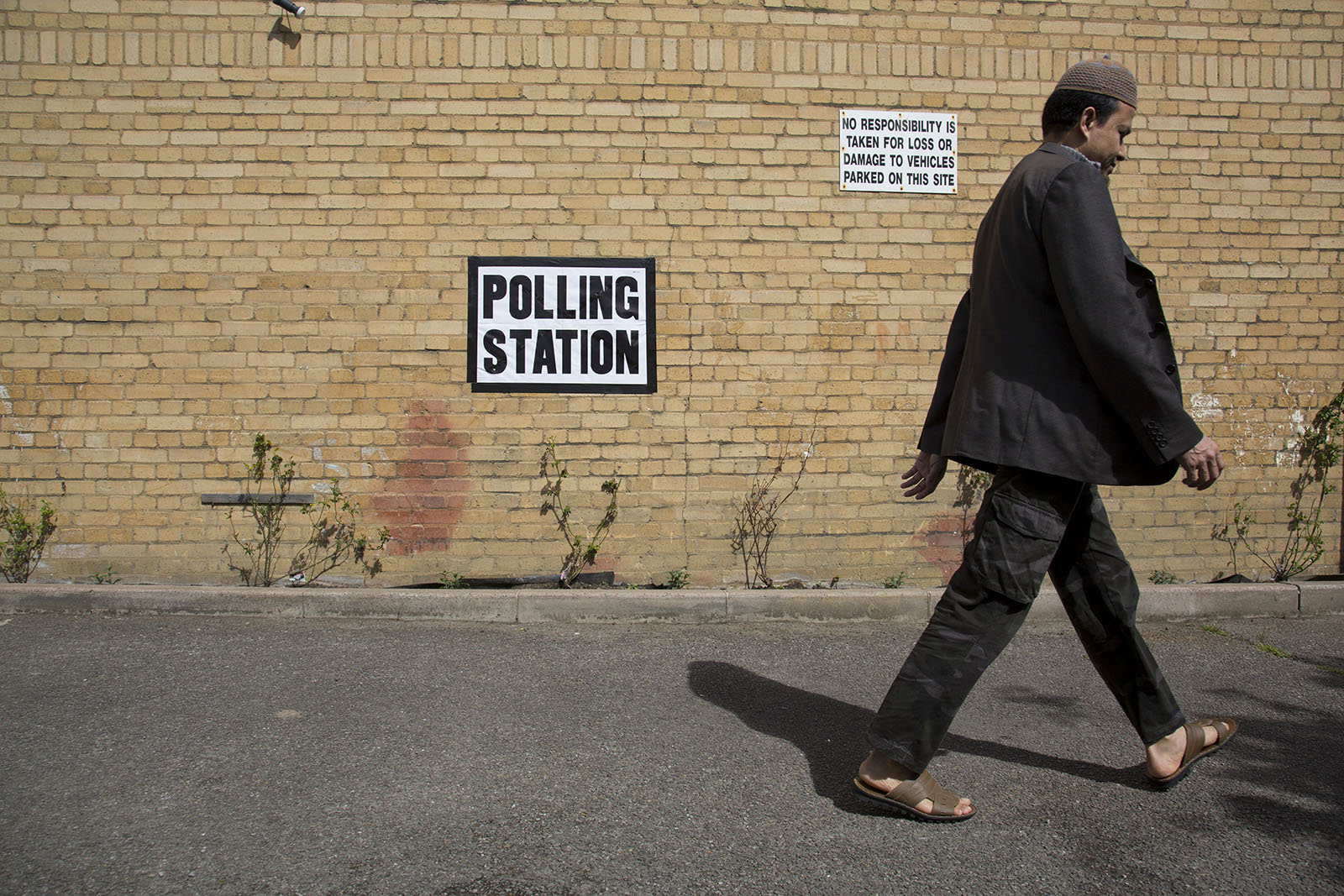 An east London polling station on the day of the 2024 general election. 