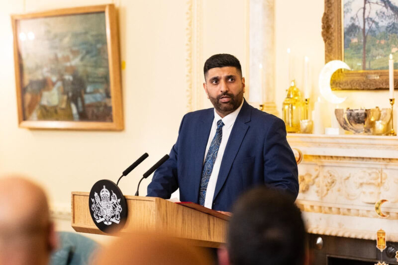 Lord Wajid Khan at a Downing Street Eid reception in April 2025.