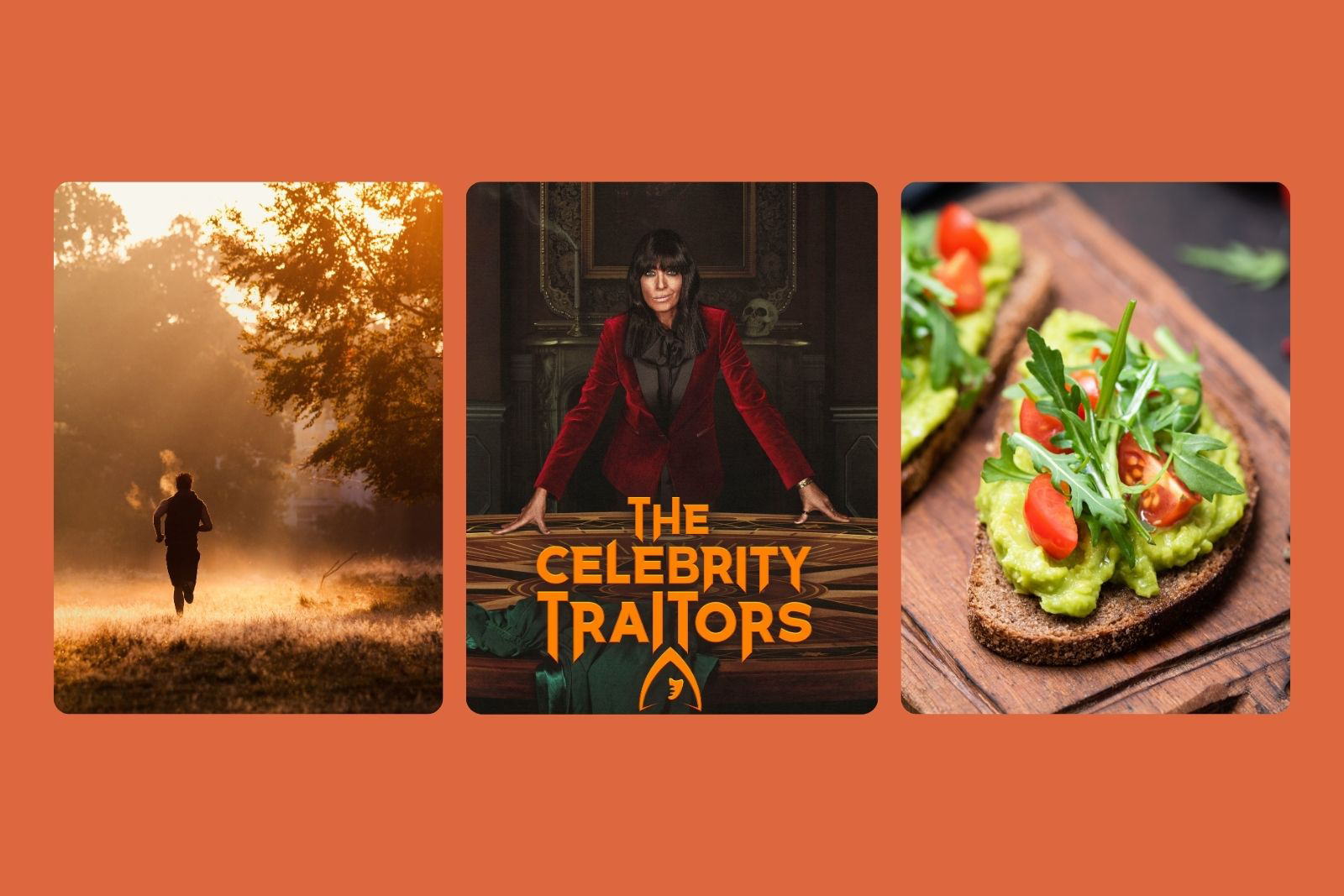 Waleed Elgadi's weekend routine may involve: running, Celebrity Traitors and avocado and tomato on toast