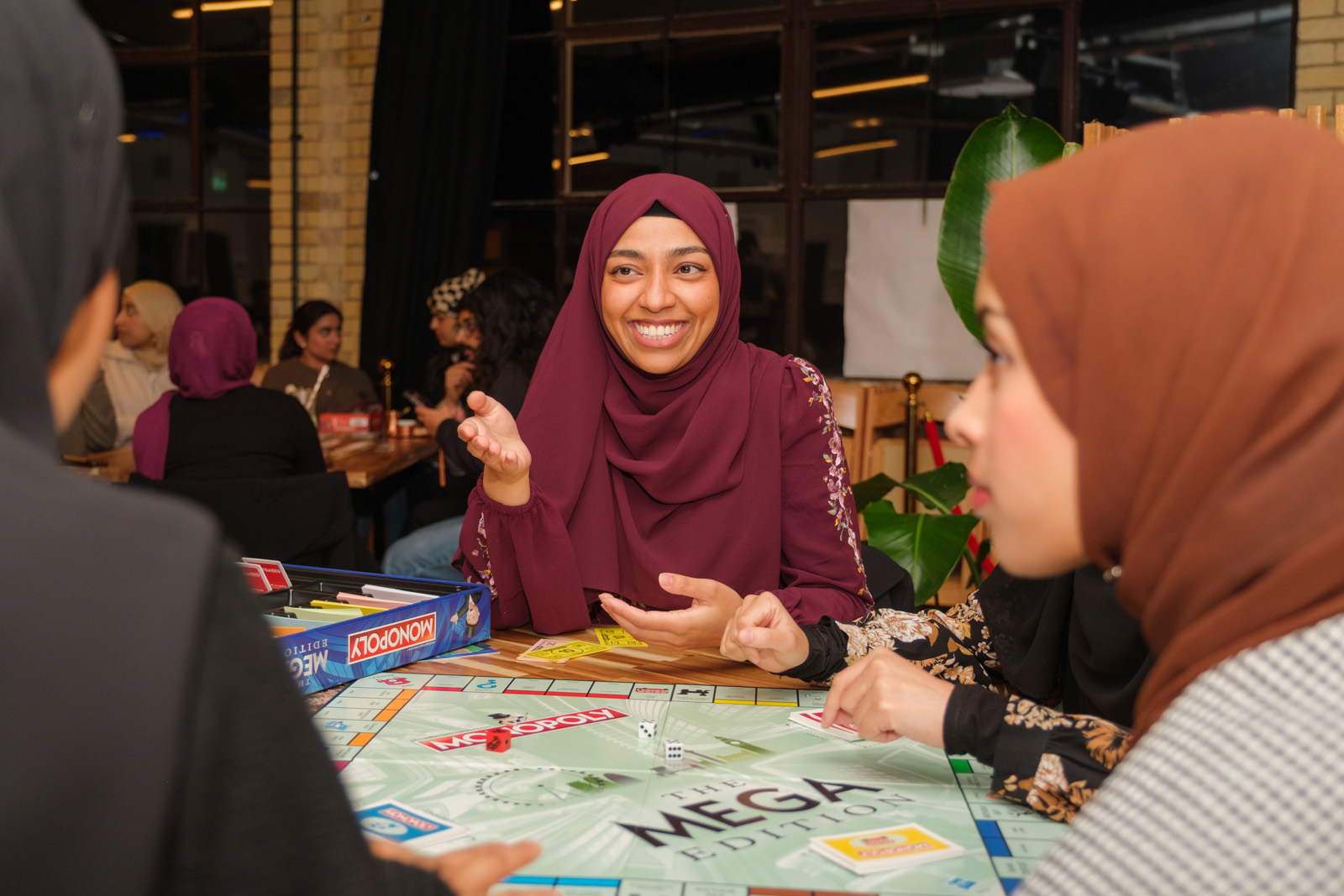 Board game night at the Kismet Café in Whitechapel, east London