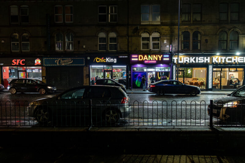 Takeaway shops on Manningham Lane in Bradford