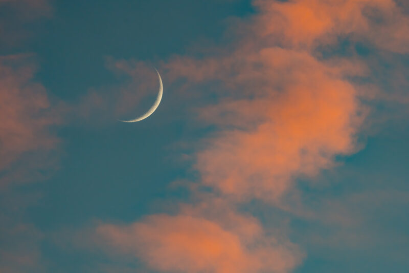 Stock image of a crescent moon