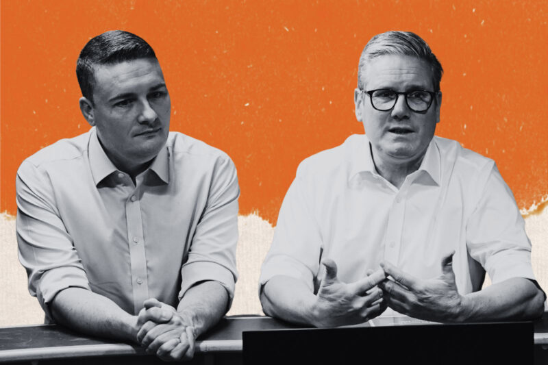 Keir Starmer and Wes Streeting in happier times, during a visit to a healthcare provider in January 2025.