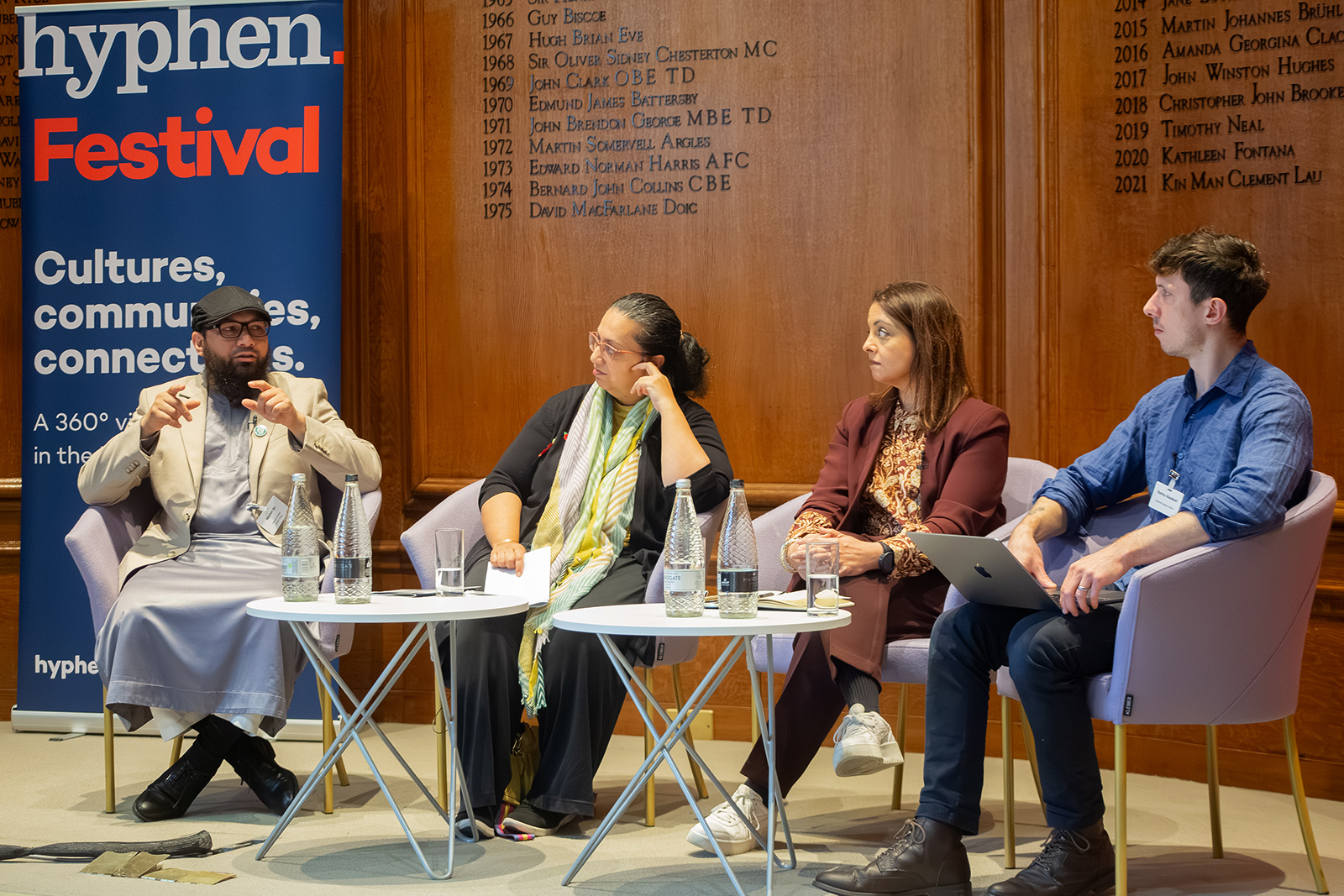 (From left) Mothin Ali, Hina Bokhari, Shavanah Taj and Ramzy Alwakeel at Hyphen Festival 2025. 