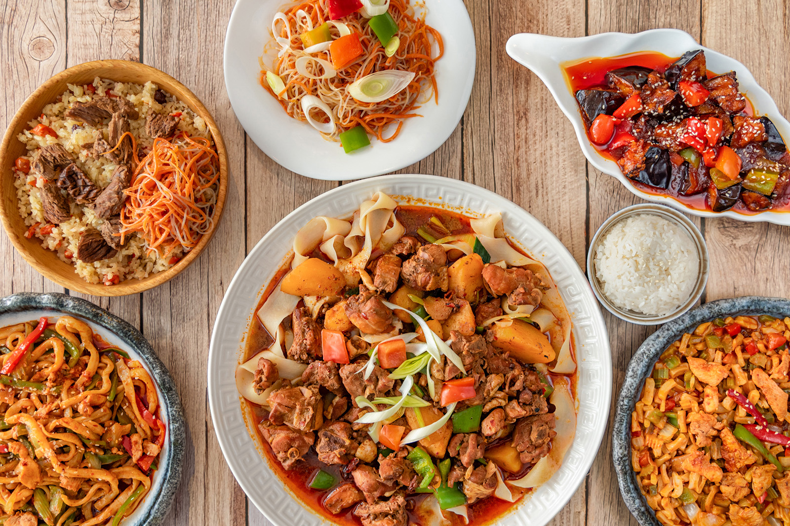 A selection of central Asian dishes on the menu at Muqam