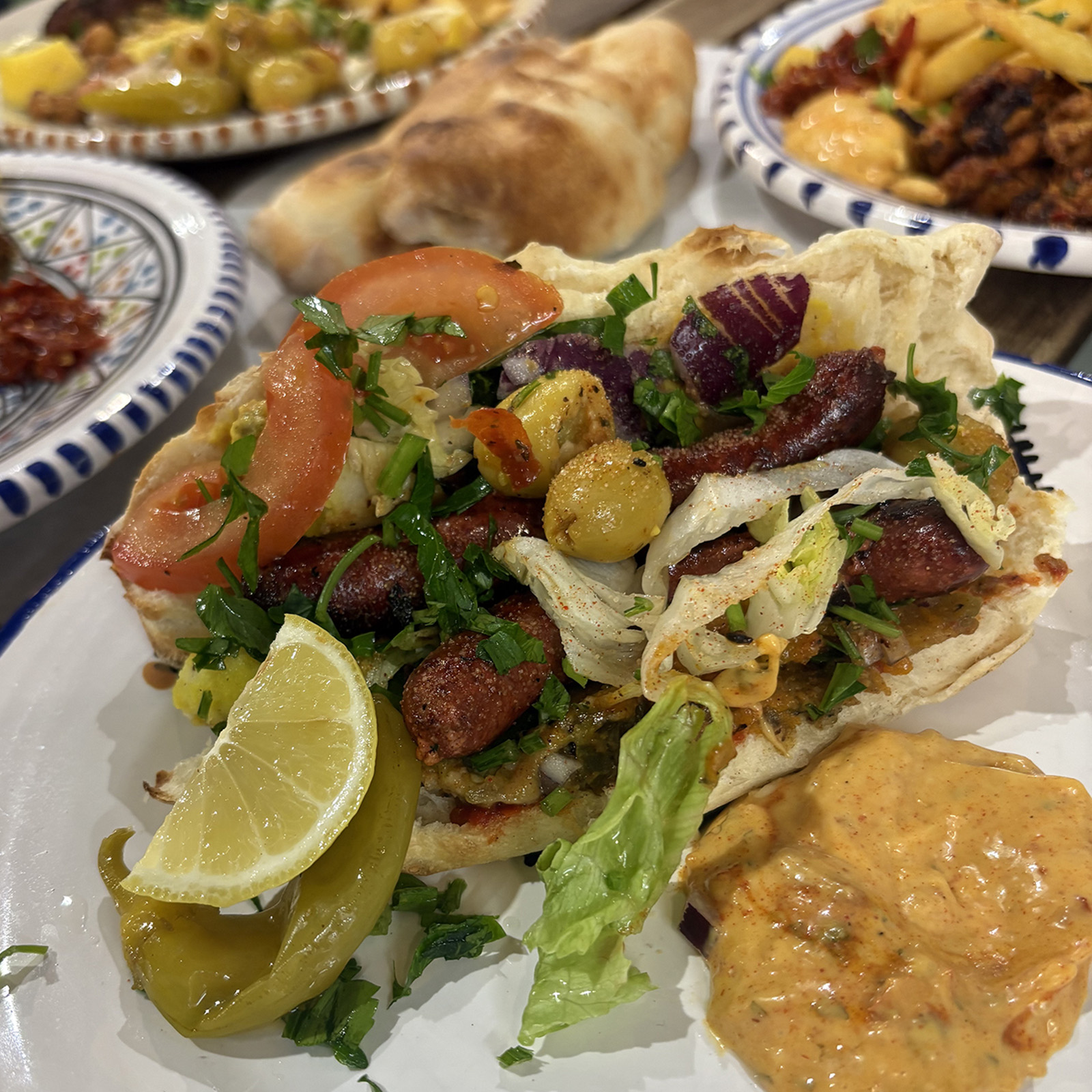 Sweet Saeeda's merguez sandwich