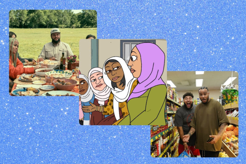 Composite of stills from the TV shows Mo, #1 Happy Family and Big Zuu & AJ Tracey’s Rich Flavours