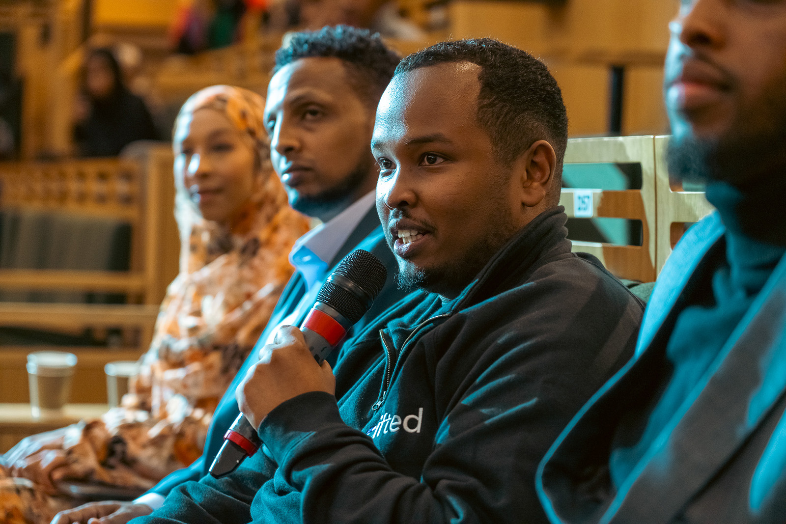 The Goat Herders panel (from left): Noura Abdullahi Sheikh, Nasir Ali, Taher Deria, Abdifatah Mohamed