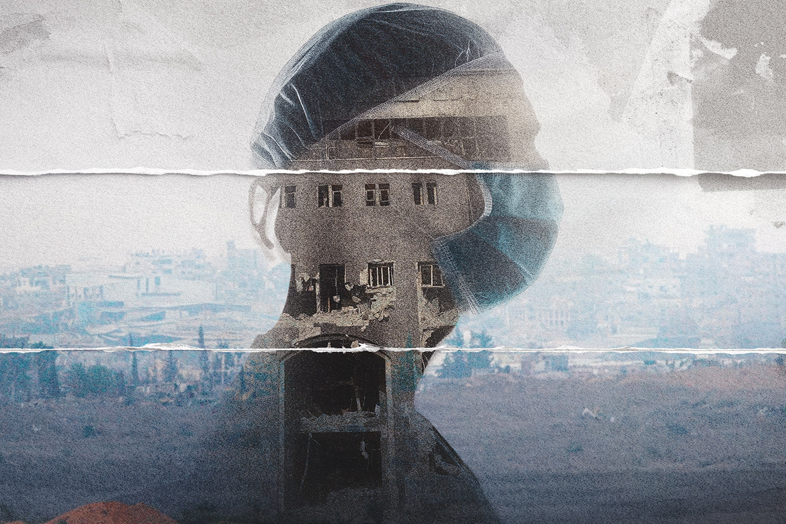 Still showing image of doctor wearing a mask from the show Gaza: Doctors Under Attack (Channel 4)