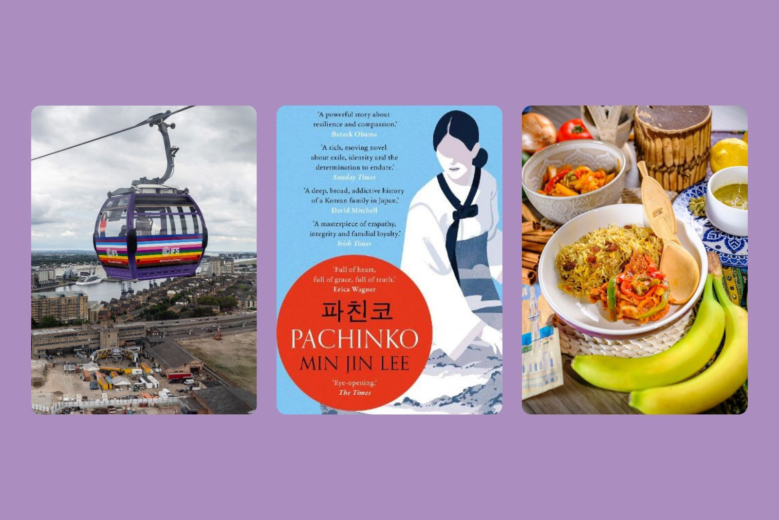 IFS Cloud Cable Car, Pachinko by Min Jin Lee, Somali food