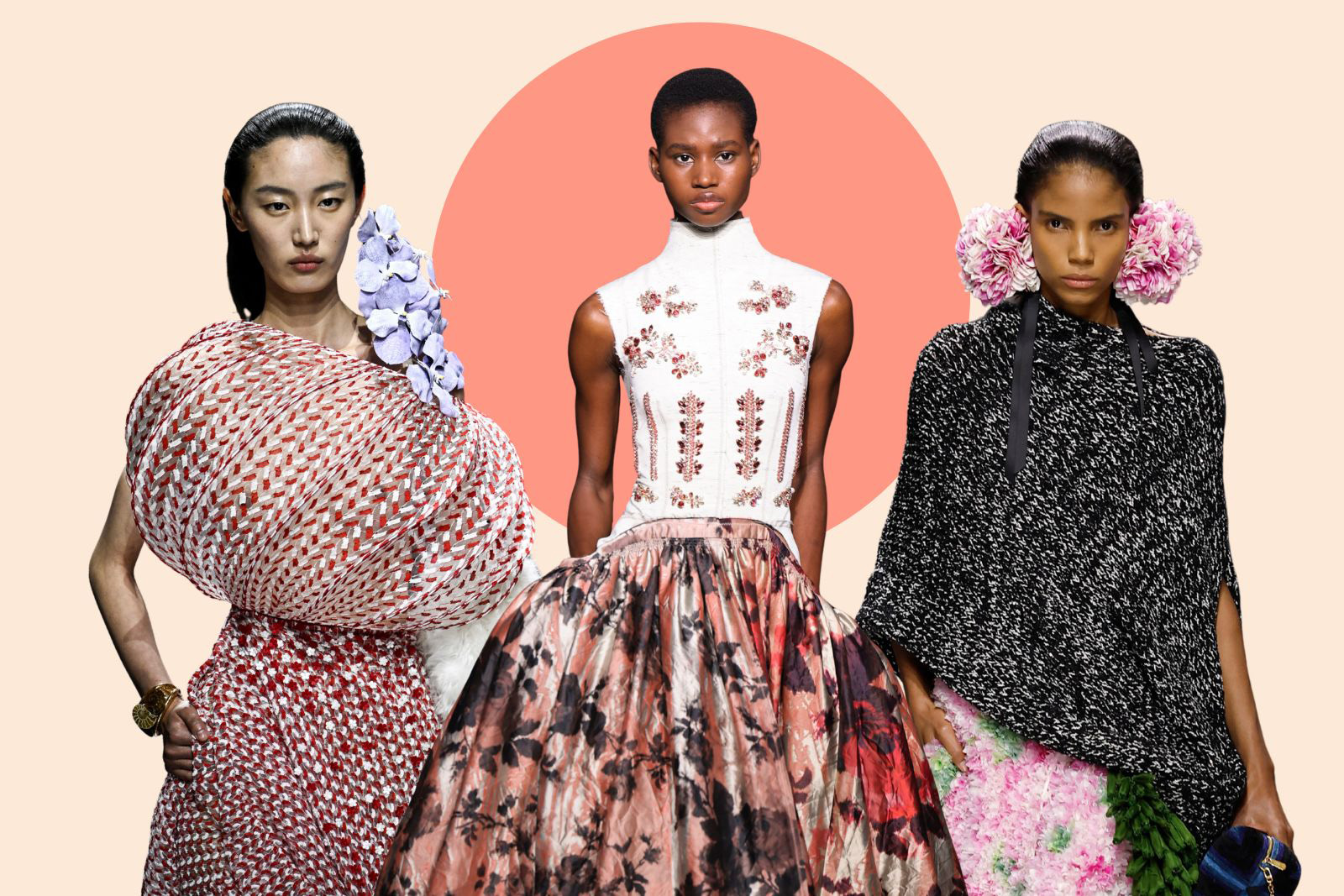 Spring florals on the runway.