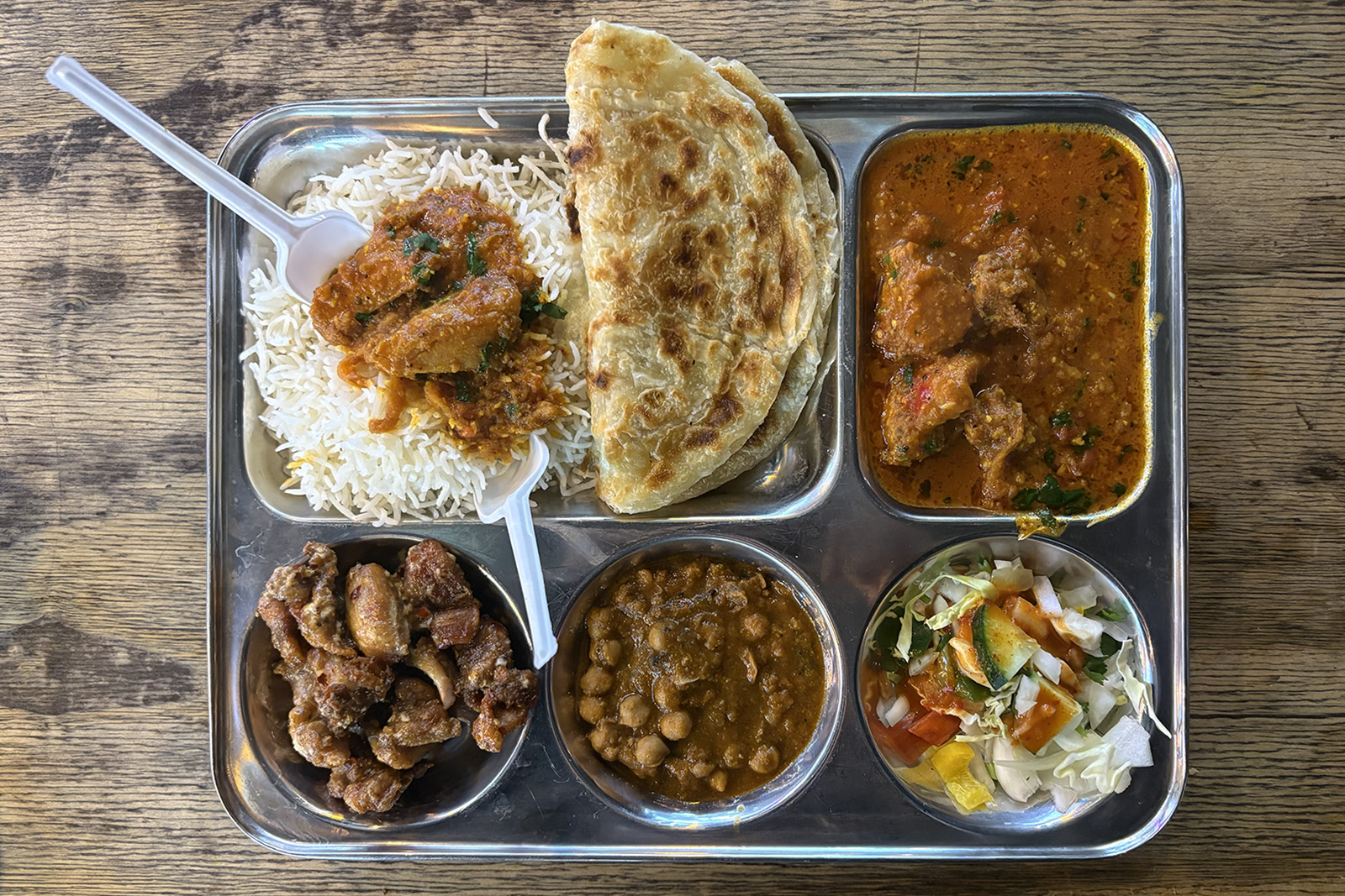 A photograph of train containing the Delicious Foodiez chicken curry meal deal