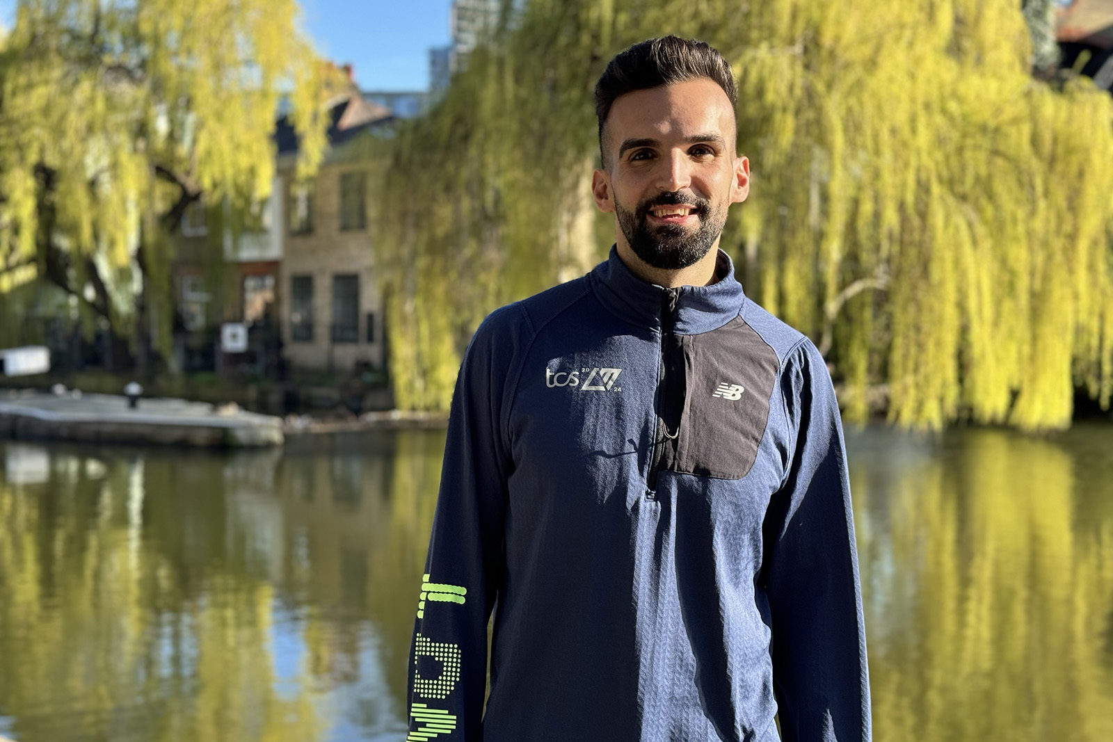 Mete Coban pictured during a training session for the London Marathon in March 2026