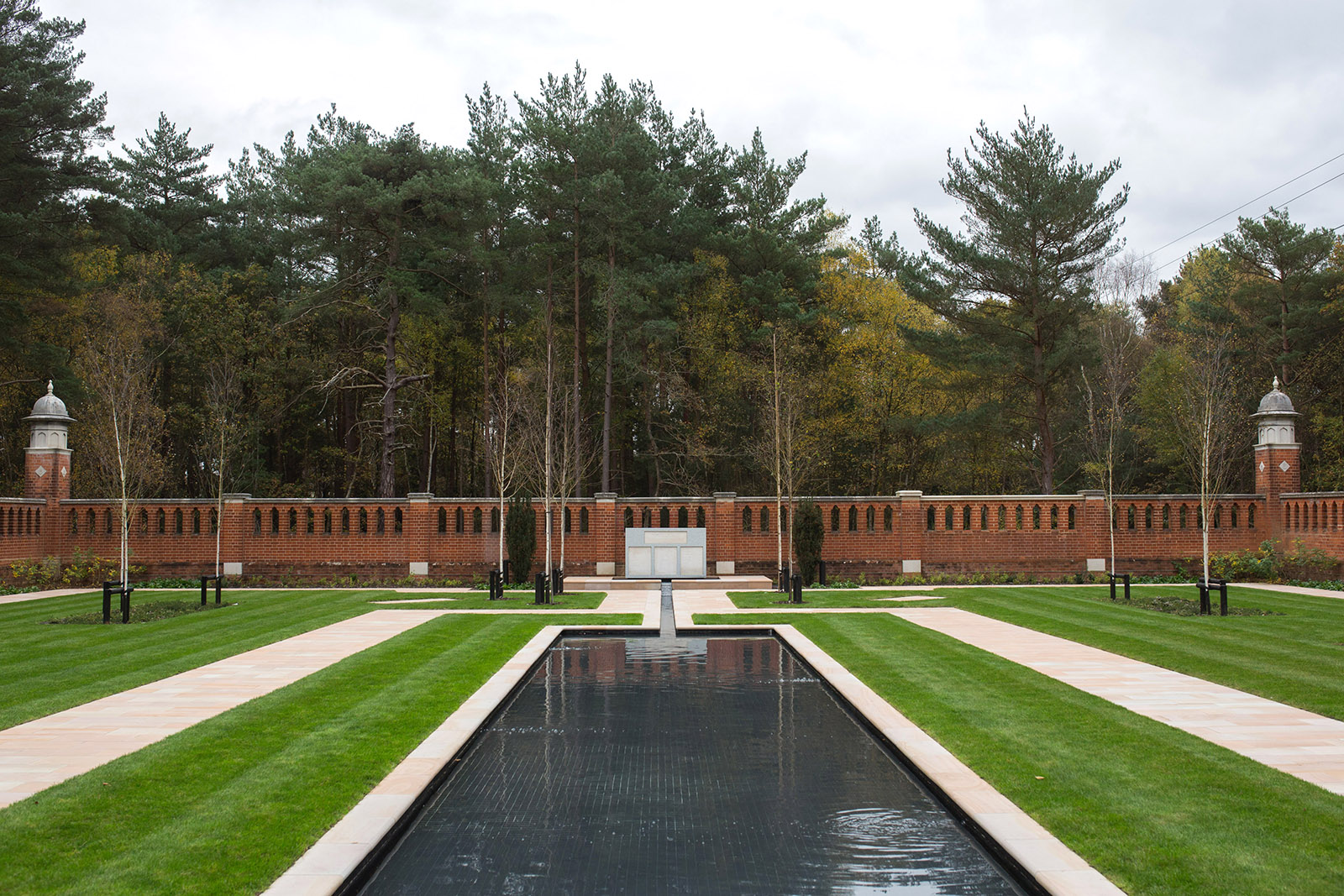 WOKING, ENGLAND - NOVEMBER 11:  A general view of the Muslim Burial Ground on November 11, 2015 in Woking, England.  The Grade II listed structure was built in 1917 for Muslim soldiers who died at hospitals in the South East of England after being wounded fighting for Great Britain during World War I.  The graves which were previously on this site were moved to the Military Section of Brookwood Cemetery in Woking. The site opens to the public on November 21, 2015.  (Photo by Rob Stothard/Getty Images)