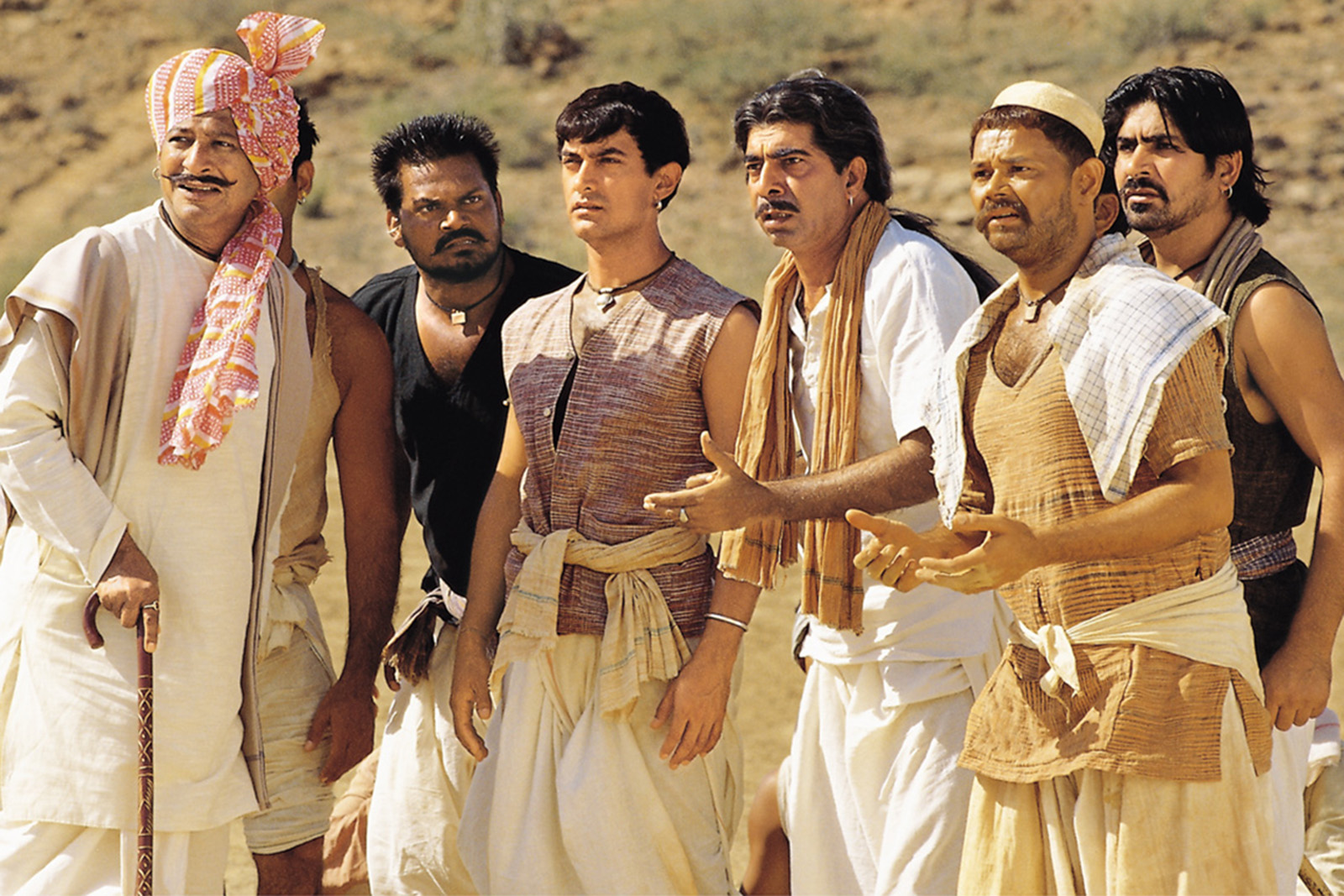 A production still from the 2001 film Lagaan, which gets a 25th anniversary screening during the festival at London's BFI Imax on 12 July