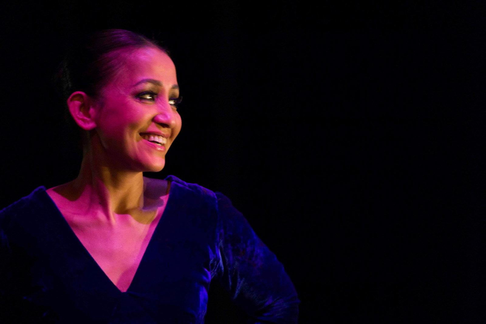 A photograph of Amina Khayyam taken during a dance performance