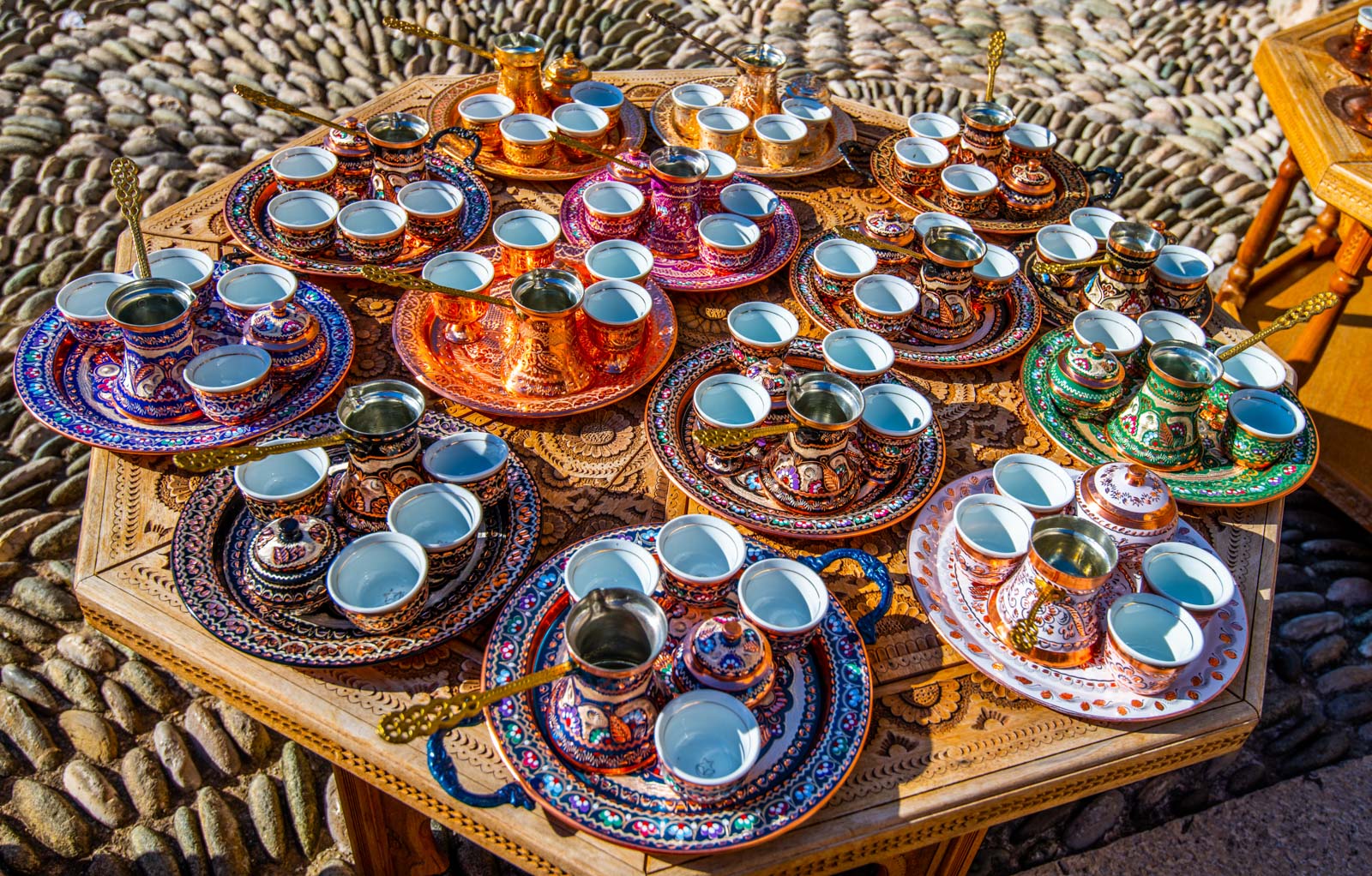 Souvenirs and Handicrafts in the Old Town of Mostar, this is a place of authentic and unique shop where you can buy original souvenirs, copper wares and other handicrafts of arabic style, Bosnia and Herzegovina - July 10, 2022