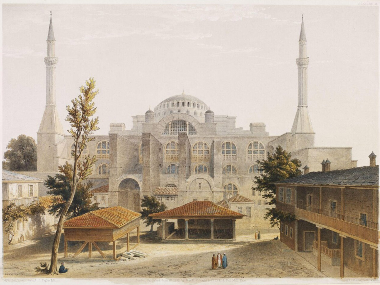 An image of a painting of the Hagia Sophia mosque in Istanbul, part of a Victoria and Albert exhibition that opens in November