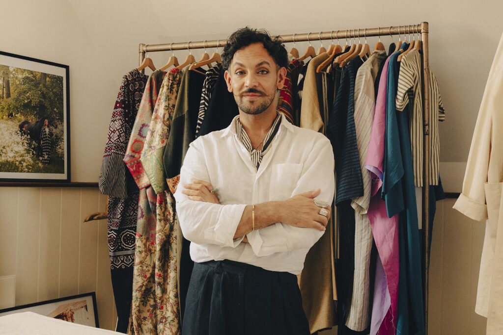 Portrait of Waqaas Ahmed in his studio