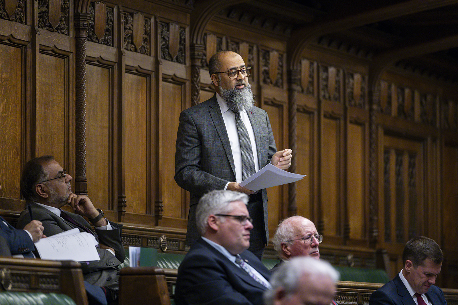 A photograph of Iqbal Mohamed MP speaking in the Commons in May 2026