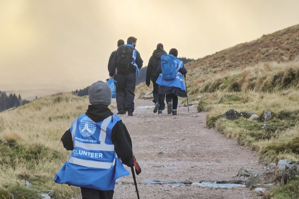 A photograph showing a group of walkers on a Muslim Hikers outing in Snowdonia