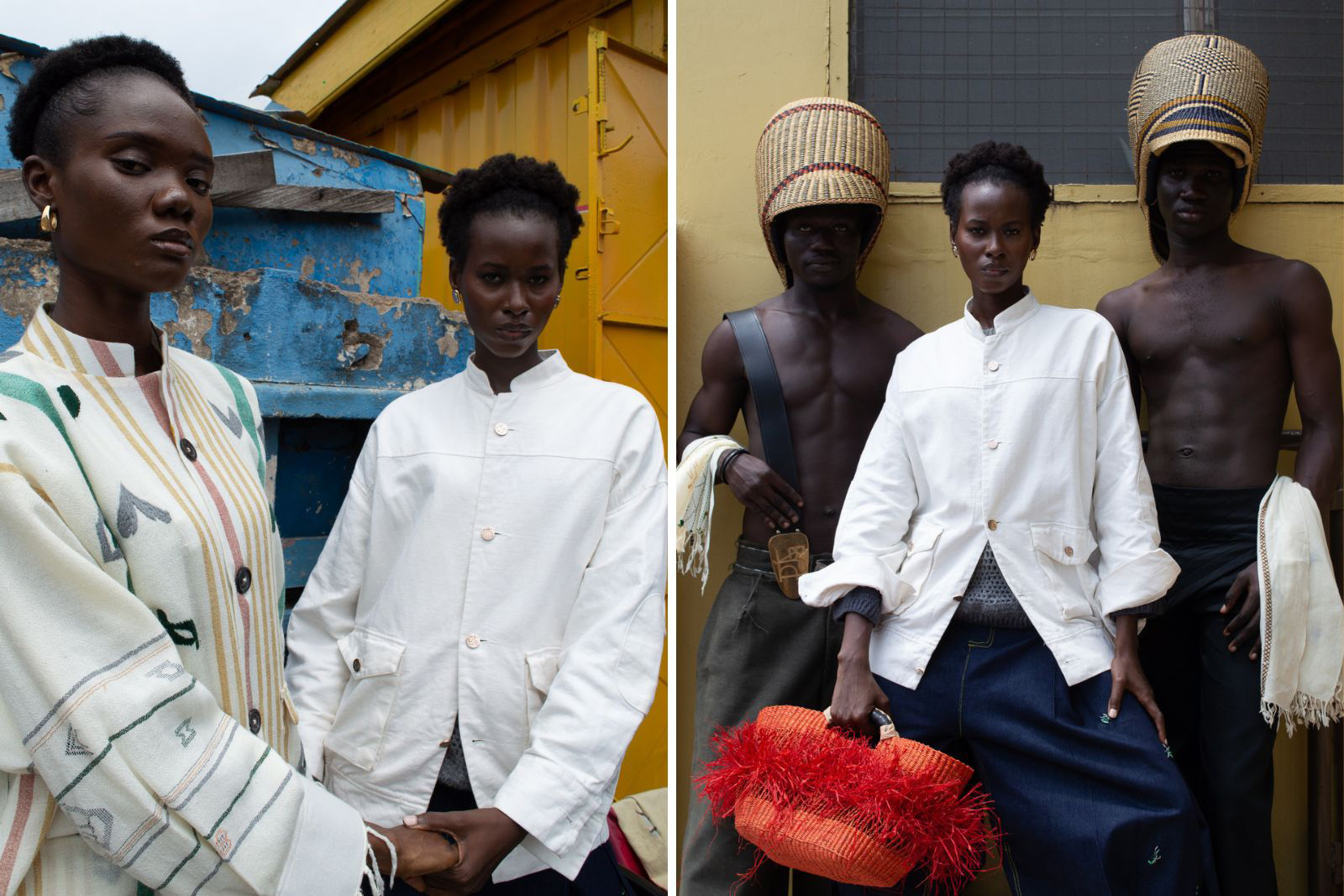 Images of  Accra, I see you by DIJÁGO, a re-creation of their second collection Ek Sien Jou.