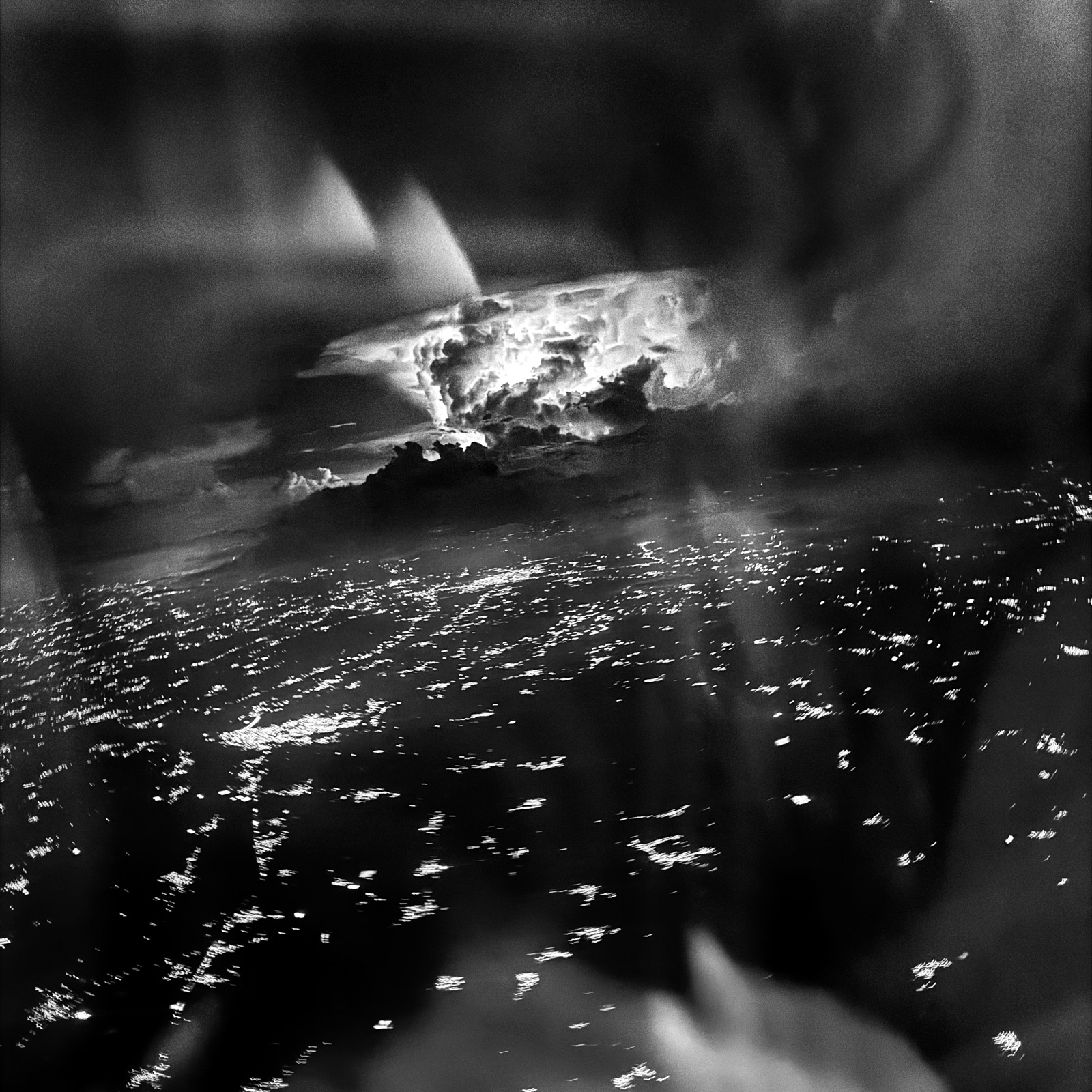 A black and white photograph from Aman Alam's series Ozymandias, documenting his grandmother's life with Alzheimer's, titled Storm IV. Alam says: 'Throughout 2022-24, I was constantly shuttling between Agra (family) and my work. That period was a fragile state for my mental health, and this was when I first noticed I was developing existential thoughts.'