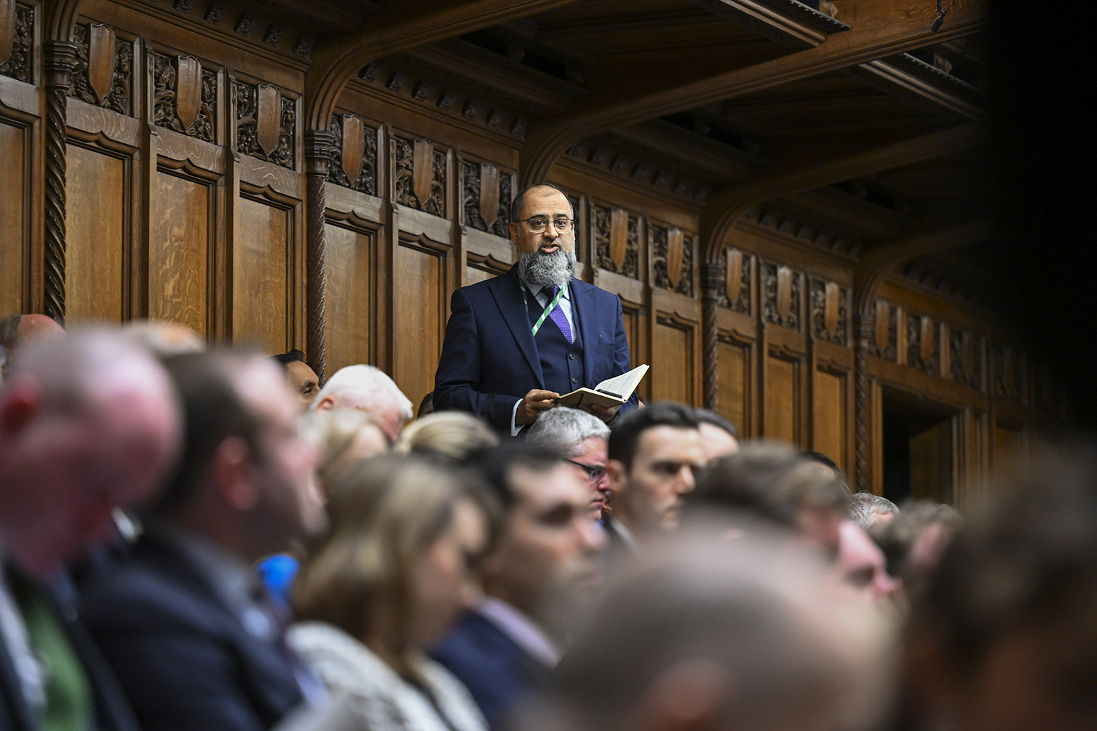 A photograph of Iqbal Mohamed, independent MP for Dewsbury and Batley, speaking in the House of Commons